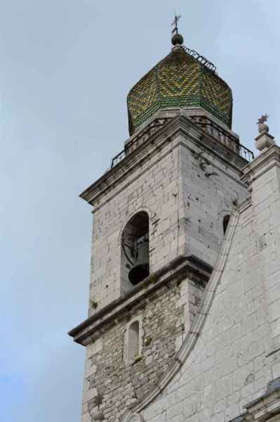 Particolare del campanile della Chiesa Madre di Santa Croce del Sannio